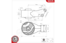 Zaveseni motoru ESEN SKV 75SKV270