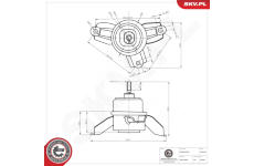 Ulożenie motora ESEN SKV 75SKV281