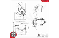 Ulożenie motora ESEN SKV 75SKV375