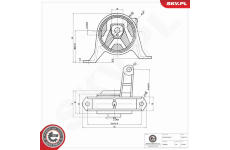 Ulożenie motora ESEN SKV 75SKV377