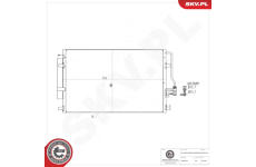 Kondenzátor klimatizácie ESEN SKV 86SKV014