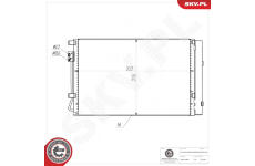 Kondenzátor klimatizácie ESEN SKV 86SKV188