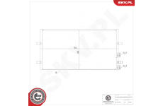 Kondenzátor klimatizácie ESEN SKV 86SKV191