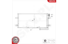 Kondenzátor klimatizácie ESEN SKV 86SKV290