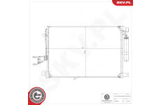 Kondenzátor, klimatizace ESEN SKV 86SKV363