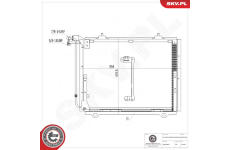 Kondenzátor klimatizácie ESEN SKV 86SKV364