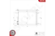 Kondenzátor klimatizácie ESEN SKV 86SKV382