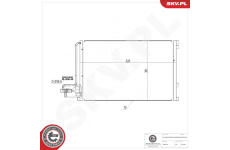 Kondenzátor klimatizácie ESEN SKV 86SKV404