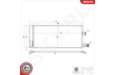 Kondenzátor klimatizácie ESEN SKV 86SKV490