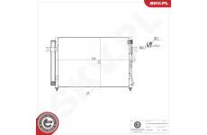 Kondenzátor klimatizácie ESEN SKV 86SKV507