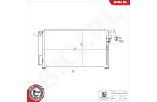 Kondenzátor klimatizácie ESEN SKV 86SKV534