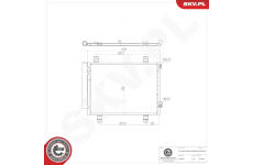 Kondenzátor klimatizácie ESEN SKV 86SKV586