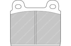 Sada brzdových destiček, kotoučová brzda FERODO RACING FCP11W