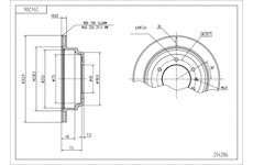 Brzdový kotouč HART 214 206