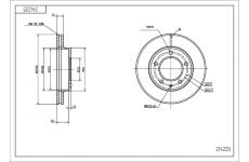 Brzdový kotouč HART 214 225