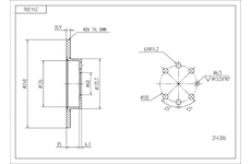Brzdový kotouč HART 214 306