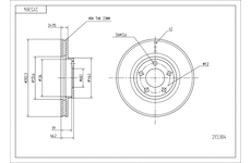Brzdový kotouč HART 215 304