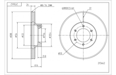 Brzdový kotouč HART 215 662