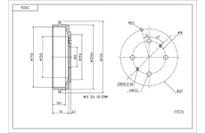 Brzdový buben HART 218 226
