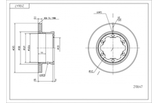Brzdový kotouč HART 218 647