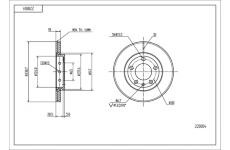Brzdový kotouč HART 220 804