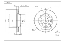 Brzdový kotouč HART 220 813