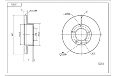 Brzdový kotouč HART 220 816
