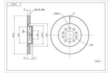 Brzdový kotouč HART 220 842