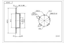 Brzdový kotouč HART 221 429