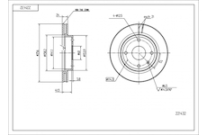 Brzdový kotouč HART 221 432