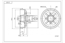 Brzdový buben HART 221 587