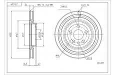 Brzdový kotouč HART 224 209