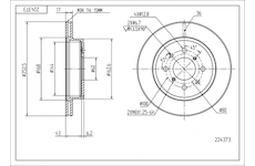 Brzdový kotouč HART 224 373