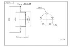 Brzdový kotouč HART 224 374