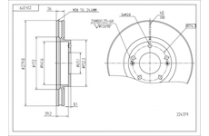Brzdový kotouč HART 224 379