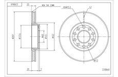 Brzdový kotouč HART 228 868