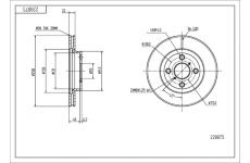 Brzdový kotouč HART 228 875