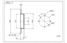 Brzdový kotouč HART 232 382