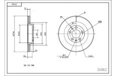 Brzdový kotouč HART 241 042
