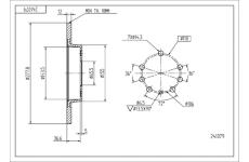 Brzdový kotouč HART 241 079