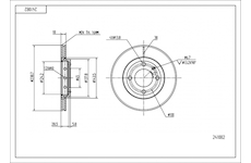 Brzdový kotouč HART 241 082