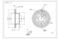 Brzdový kotouč HART 241 119