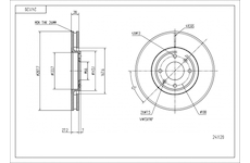 Brzdový kotouč HART 241 120