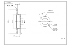 Brzdový kotouč HART 241 128
