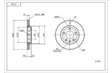 Brzdový kotouč HART 241 155
