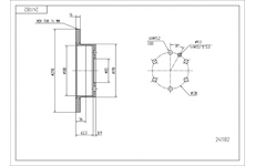 Brzdový kotouč HART 241 182