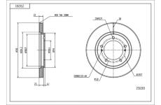Brzdový kotouč HART 250 283