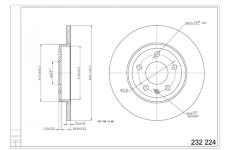 Brzdový kotouč HART 232 224