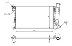 Chladič, chlazení motoru HART 600 489