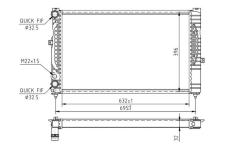 Chladič, chlazení motoru HART 600 932